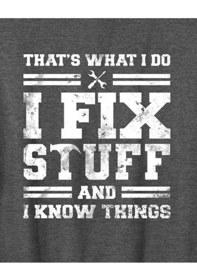 THAT'S WHAT I DO crew neck loose letter men's short-sleeved T-shirt