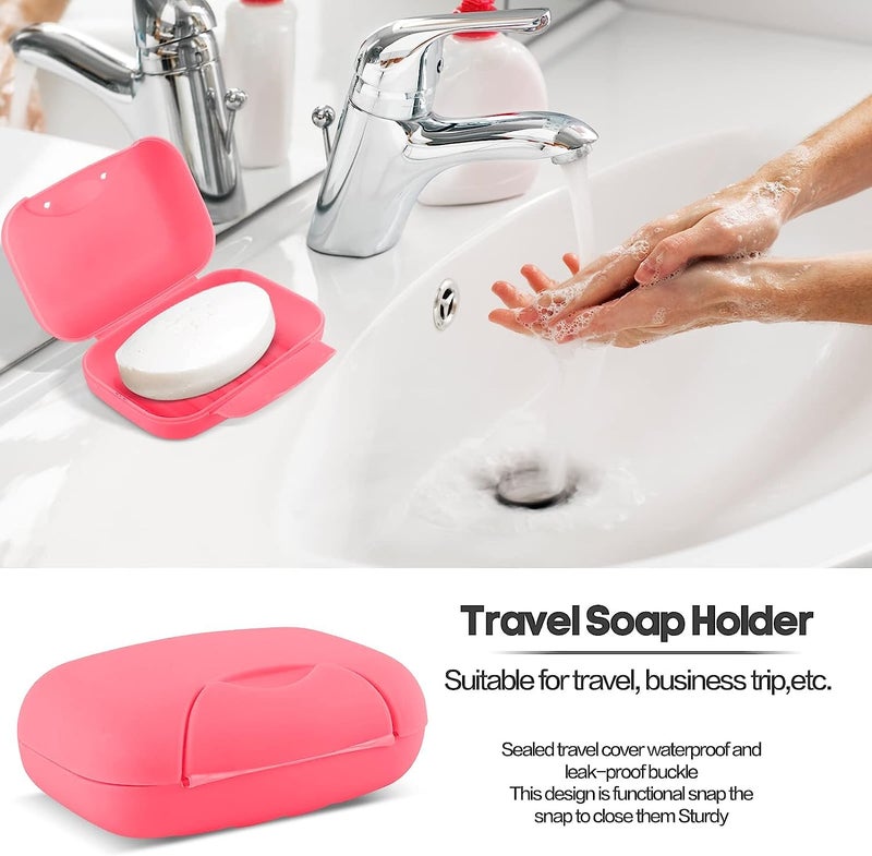 Gugzy Portable Waterproof Leakproof Travel Soap Case Convenient Holder for Outdoors Camping and Home Use Durable Soap Holder Pink 1 - Image 5