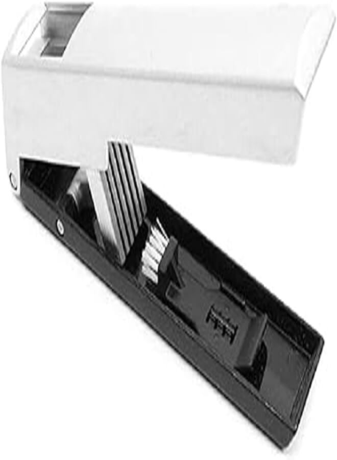 Generic Stainless Steel Garlic Press With 3 Blades For Kitchen - Black Silver 