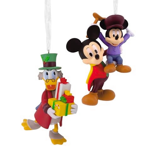 Hallmark Disney Mickeys Christmas Carol Christmas Ornaments Set of 2 - Image 1