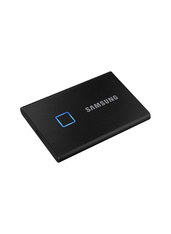 Samsung - T7 Touch Type-C USB 3.2 2TB Portable SSD up to 1050MB/s Sequential Read Speed Fingerprint Identification Blue - Image 1