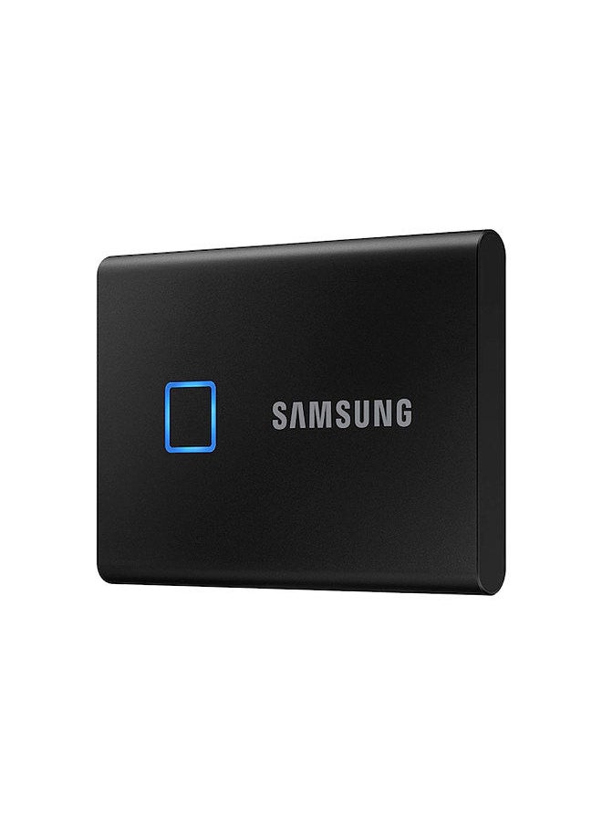 Samsung - T7 Touch Type-C USB 3.2 2TB Portable SSD up to 1050MB/s Sequential Read Speed Fingerprint Identification Blue - Image 1