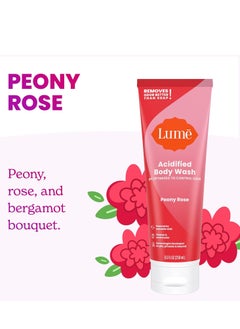 Lume LUME Acidified Body Wash - Removes Odor 3.5X Better Than Soap, Controls Odor For 24 Hours, 8.5 ounces (Pink Peony)  - Image 2