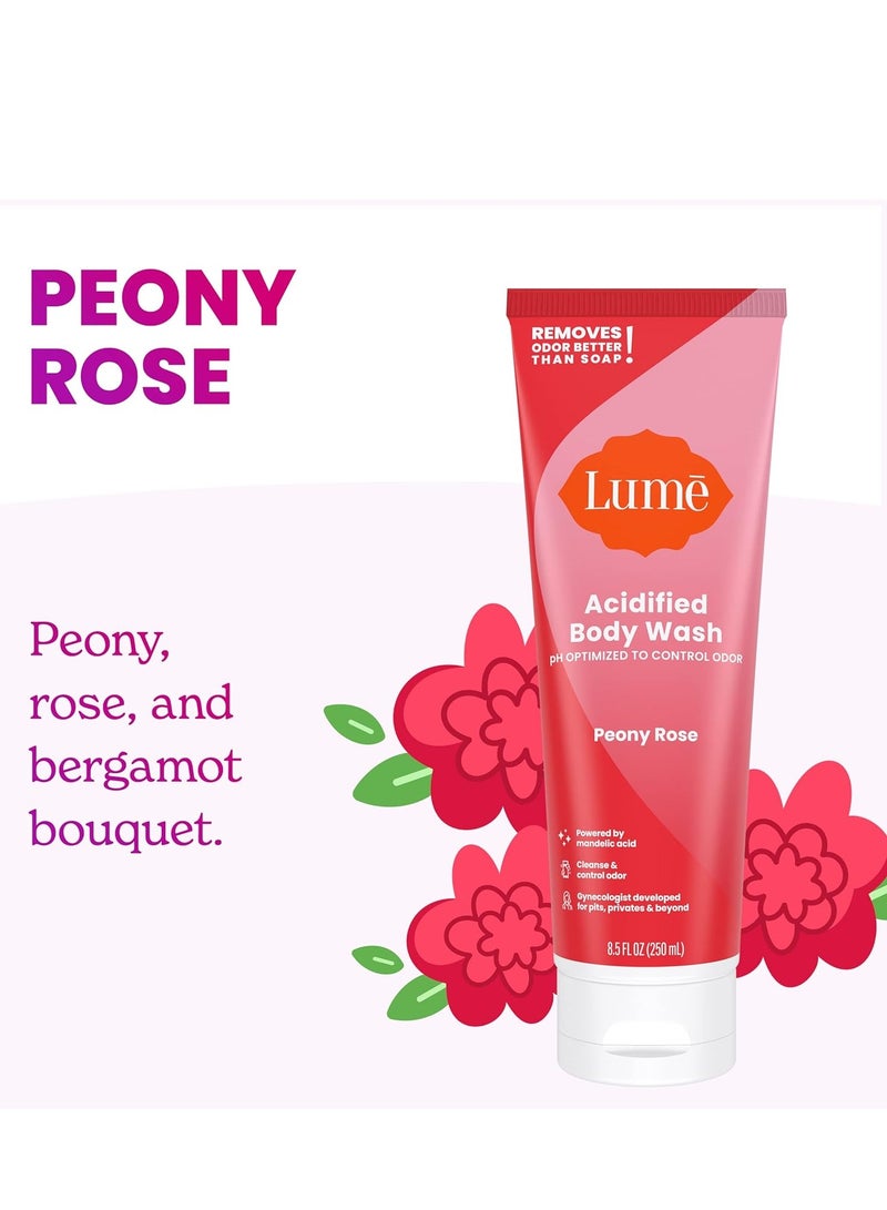 لومي غسول الجسم الحمضي اسيديفايد من لومي- يزيل الروائح الكريهة افضل من الصابون بمقدار 3.5 مرات، ويتحكم في الرائحة لمدة 24 ساعة، 8.5 اونصة (بعطر الفاوانيا الزهرية) - Image 2