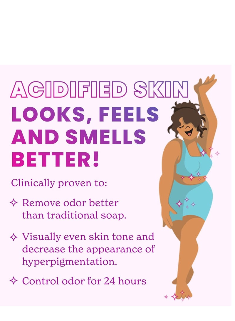 لومي غسول الجسم الحمضي اسيديفايد من لومي- يزيل الروائح الكريهة افضل من الصابون بمقدار 3.5 مرات، ويتحكم في الرائحة لمدة 24 ساعة، 8.5 اونصة (بعطر الفاوانيا الزهرية) - Image 3