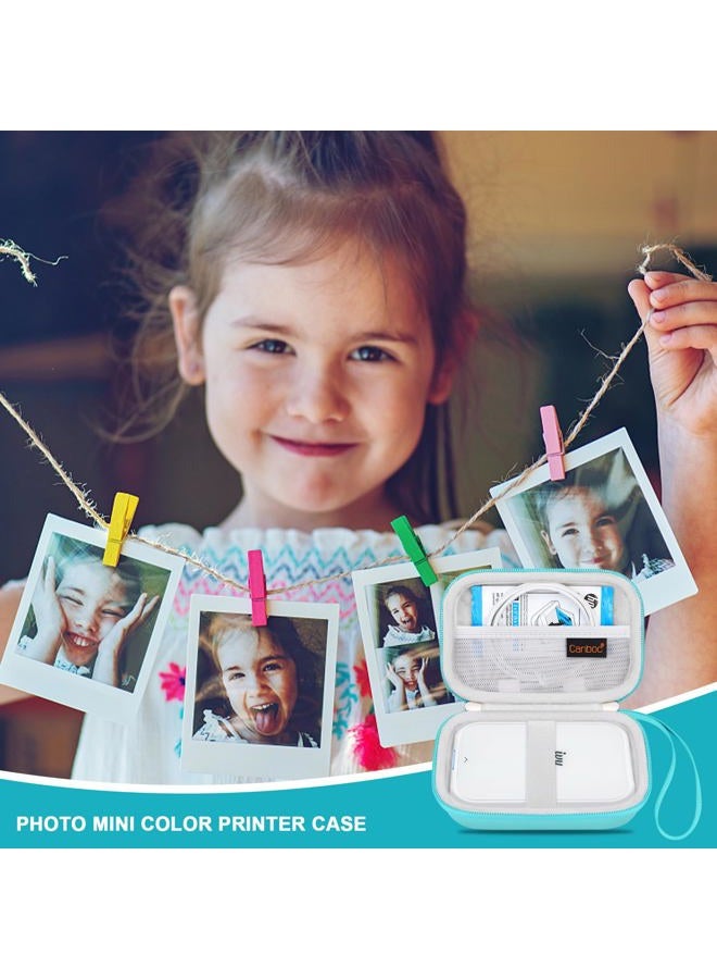 Canboc Hard Case for Canon Ivy 2 1 CLIQ+ CLIQ 2 CLIQ+2 Mini Photo Printer Mobile Wireless Bluetooth Instant Camera Printer, Mesh Bag fit Photo Paper Cable, Mint Green - Image 4
