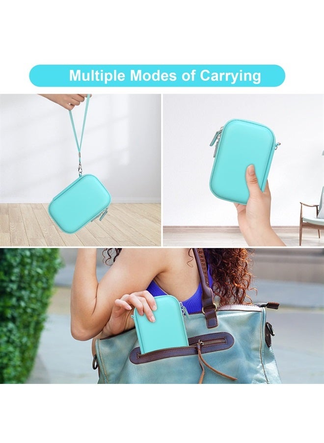 Canboc Hard Case for Canon Ivy 2 1 CLIQ+ CLIQ 2 CLIQ+2 Mini Photo Printer Mobile Wireless Bluetooth Instant Camera Printer, Mesh Bag fit Photo Paper Cable, Mint Green - Image 1