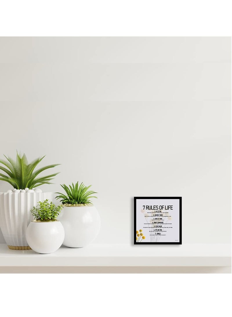 Accessorize Kingdom - Motivational Quotes Framed Posters with Frame – Quotes Wall Frames for HOME, OFFICE, STUDENT AND STUDY ROOM - Photos with Quotes (White) - Image 1