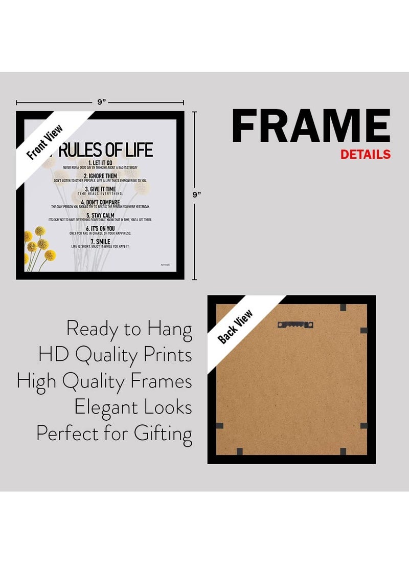 Accessorize Kingdom - Motivational Quotes Framed Posters with Frame – Quotes Wall Frames for HOME, OFFICE, STUDENT AND STUDY ROOM - Photos with Quotes (White) - Image 1