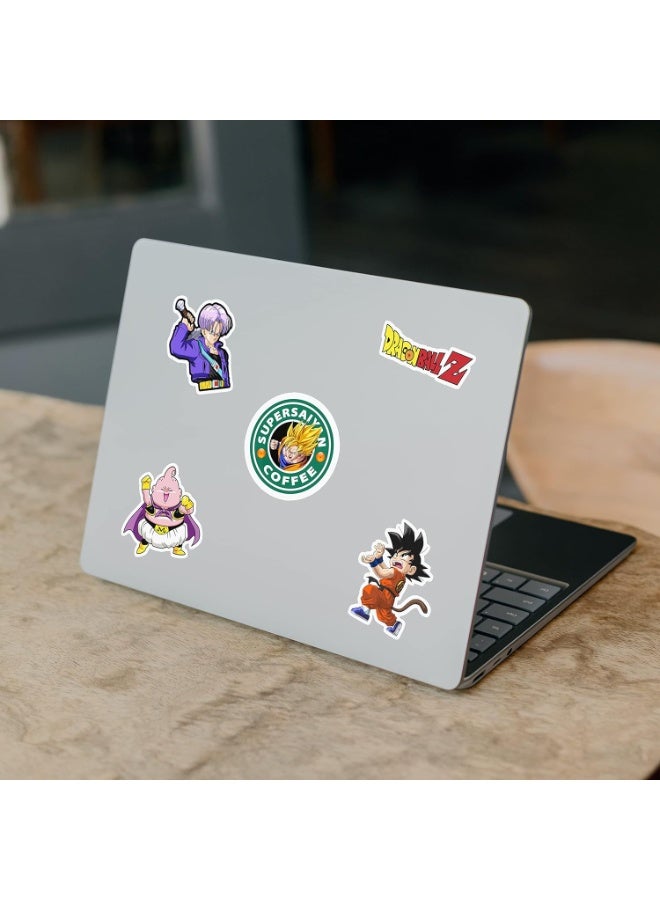 CodersParadise Pack of 57 DBZ Random Anime Aesthetic Vinyl Self-Adhesive Stickers for Laptop, Diary, Guitar, Mobile Case - Waterproof Residue Free Manga Sticker, 5.1 x 7.6 x 5.1 cms - Image 2