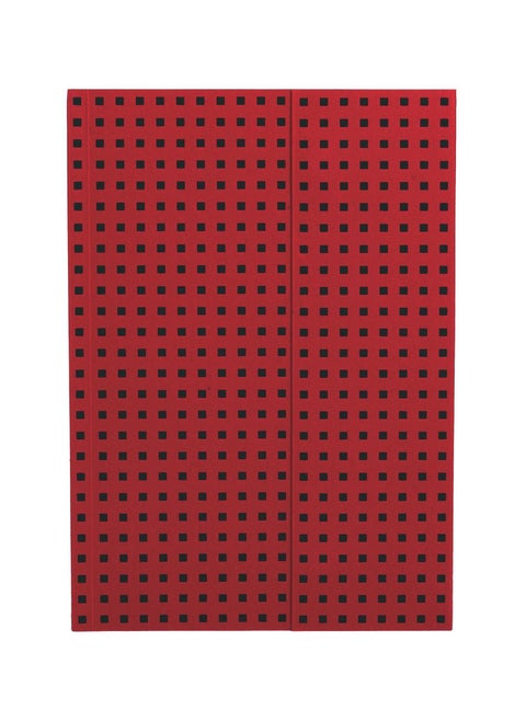 Quadro Red on Black B5 Unlined Wrap Closure 112 Pages 100gsm Notebook