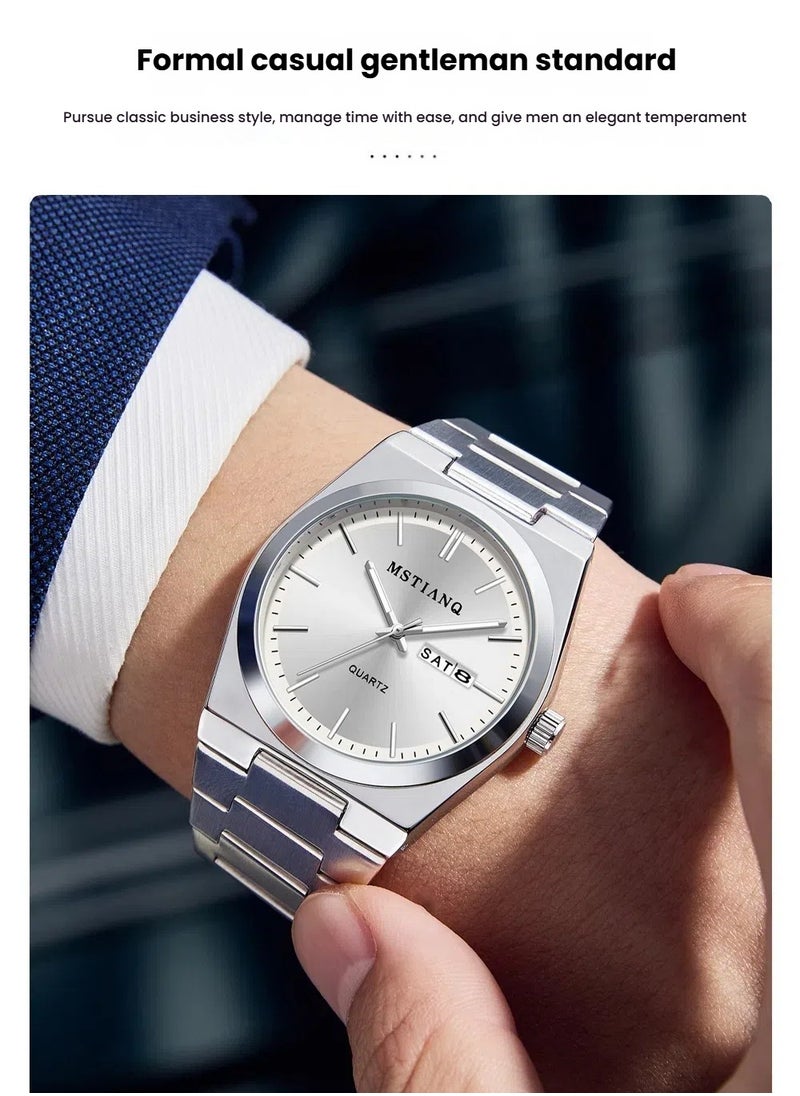 MSTIANQ Watches for Men Stainless Steel Quartz Water-Resistant Men's Watch  - Image 2