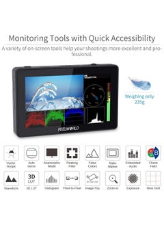 Feelworld F6 Plus 5.5 Inch Dslr Camera Field Touch Screen Monitor With Hdr 3D Lut Small Full Hd 1920X1080 Ips Video Peaking Focus Assist 4K Hdmi - pzsku/Z017C20BF80A160E317A8Z/45/_/1667495043/83c598b5-84db-49df-920b-6e9270a1011d