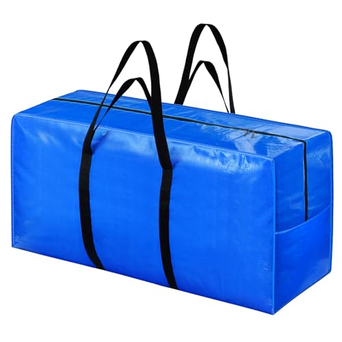 HAPPY CHEERS 155 Gallon Extra Large Storage Bags, Zippered Outdoor Cushion Furniture Storage Bag with Handles,Jumbo Large Moving Bags Heavy Duty, Christmas Tree Bag, 60x30x20 inch - 1PACK - Image 2