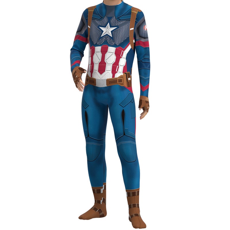 Halloween Costume American Team Clothes Childrens Suit Summer Costume Childrens Day Iron Man Boy One-Piece Tight Captain America 