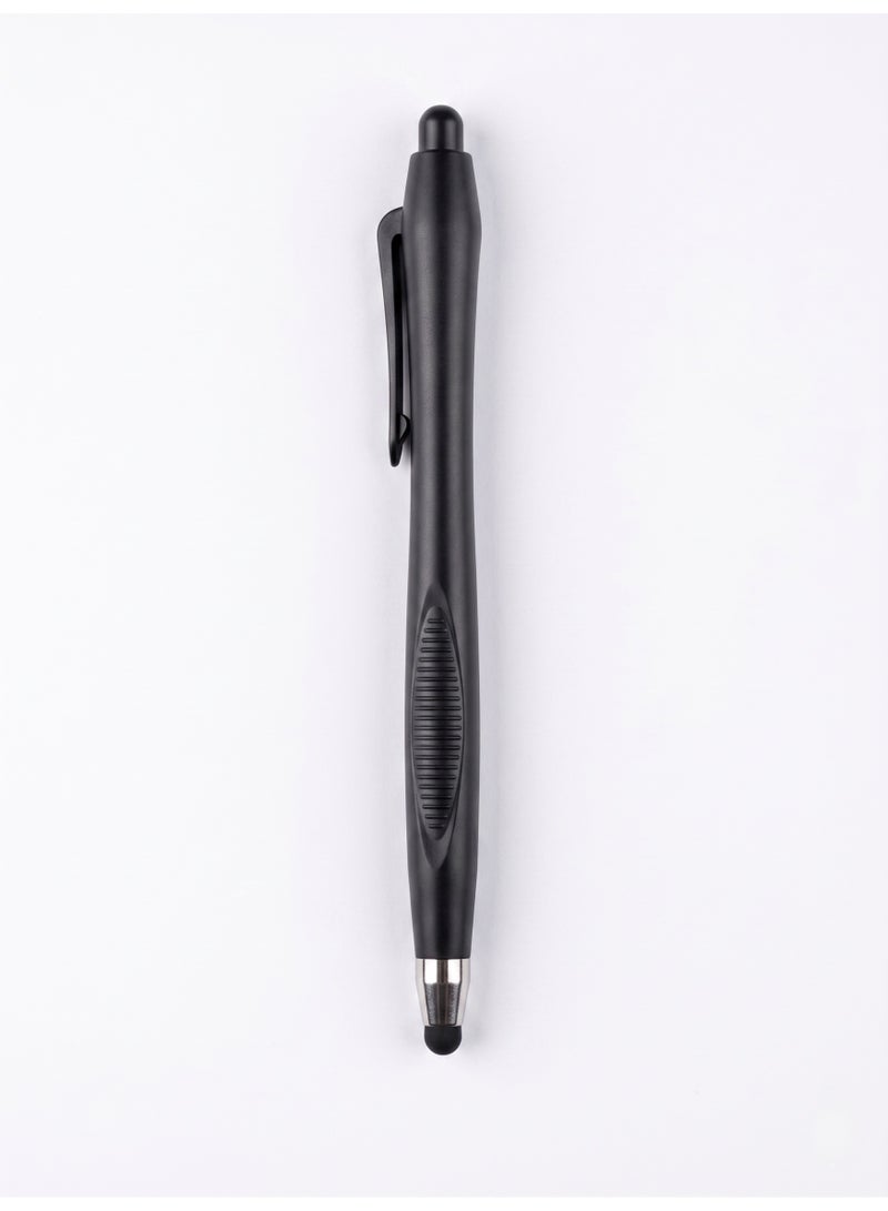 Stylus Pen for Tablets & Mobile Phones, Capacitive Touch Screen Pen with Textured Grip and Steel Clip, Matte Black - Image 1
