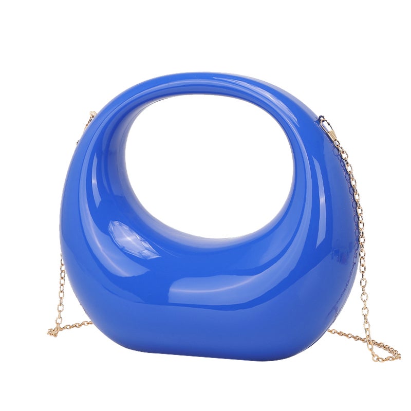 2023 New Moon Bag Women'S Evening Bag Sale Clutch Fashion Personalized Glossy Design Half Moon Bag - Image 1