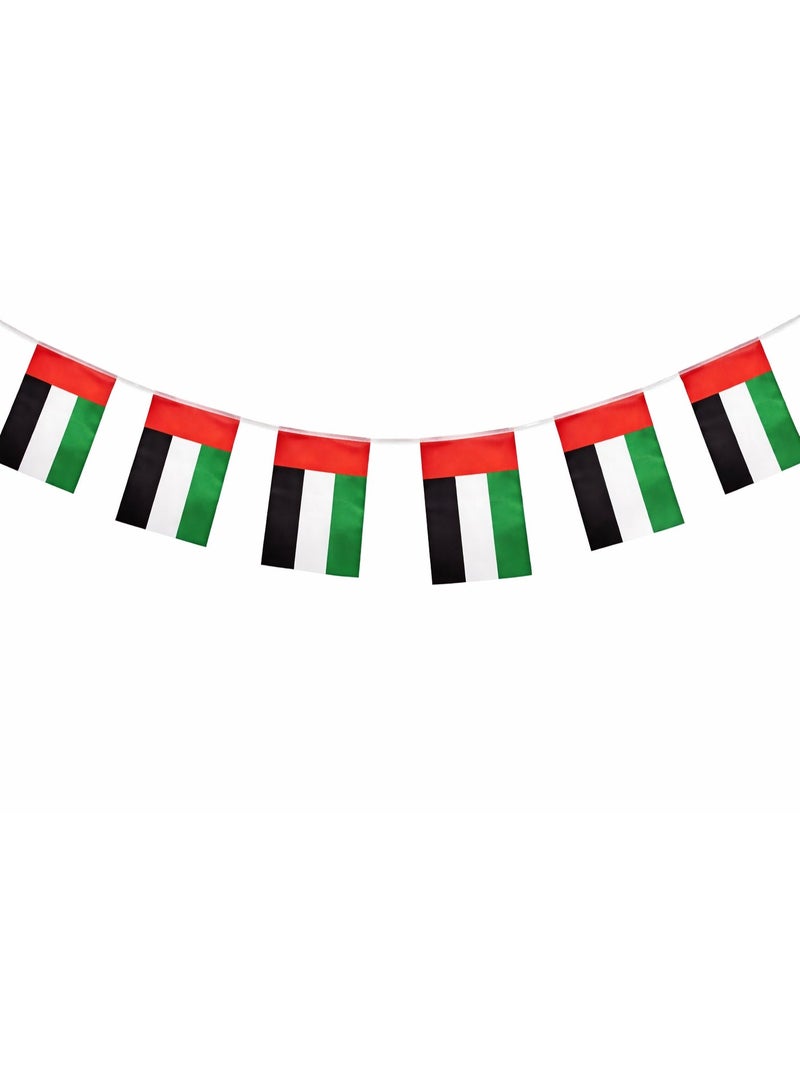 شريط أعلام الإمارات حجم A5 عدد 10 بطول 3 متر للزينة والاحتفالات باليوم الوطني - Image 1