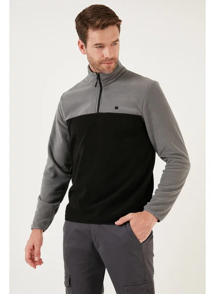 بوراتي Regular Fit Zippered Stand Collar Winter Fleece Men's Fleece 5906016