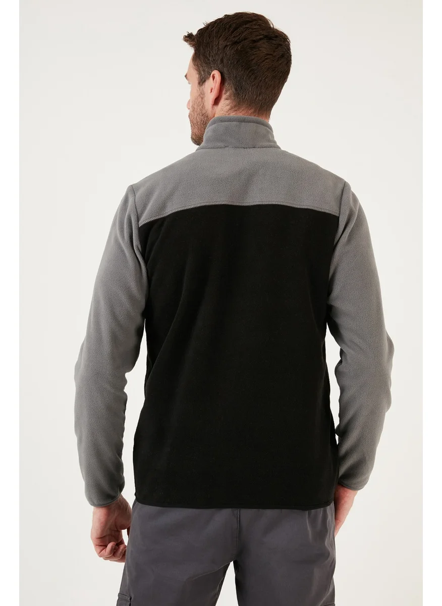 Buratti Regular Fit Zippered Stand Collar Winter Fleece Men's Fleece 5906016