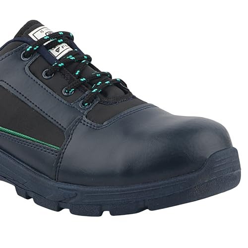 FUEL Armour-3-SD Synthetic & Treated Fabric Steel Toe Industrial Safety Shoes for Men with PVC Single Density Sole (Blue-11UK) - Image 5