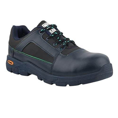 FUEL Armour-3-SD Synthetic & Treated Fabric Steel Toe Industrial Safety Shoes for Men with PVC Single Density Sole (Blue-11UK) - Image 2