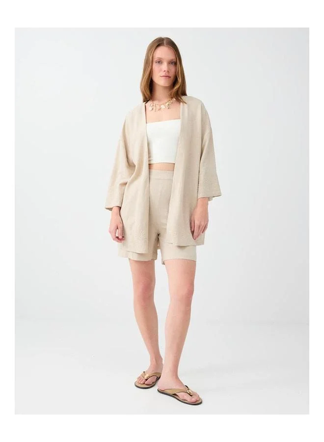 Jimmy Key Stone Linen Blend Truvakar Sleeve Kimono.