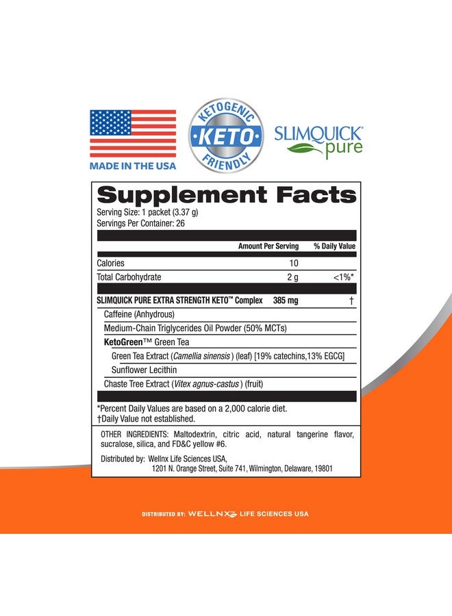 SlimQuick Extra Strength Weight Management Drink Mix for Women, Tangerine - Helps Metabolism, Keeps Full for Longer with Green Tea, Caffine, Chaste Tree, Rhodiola Extract - 26 Count - Image 2