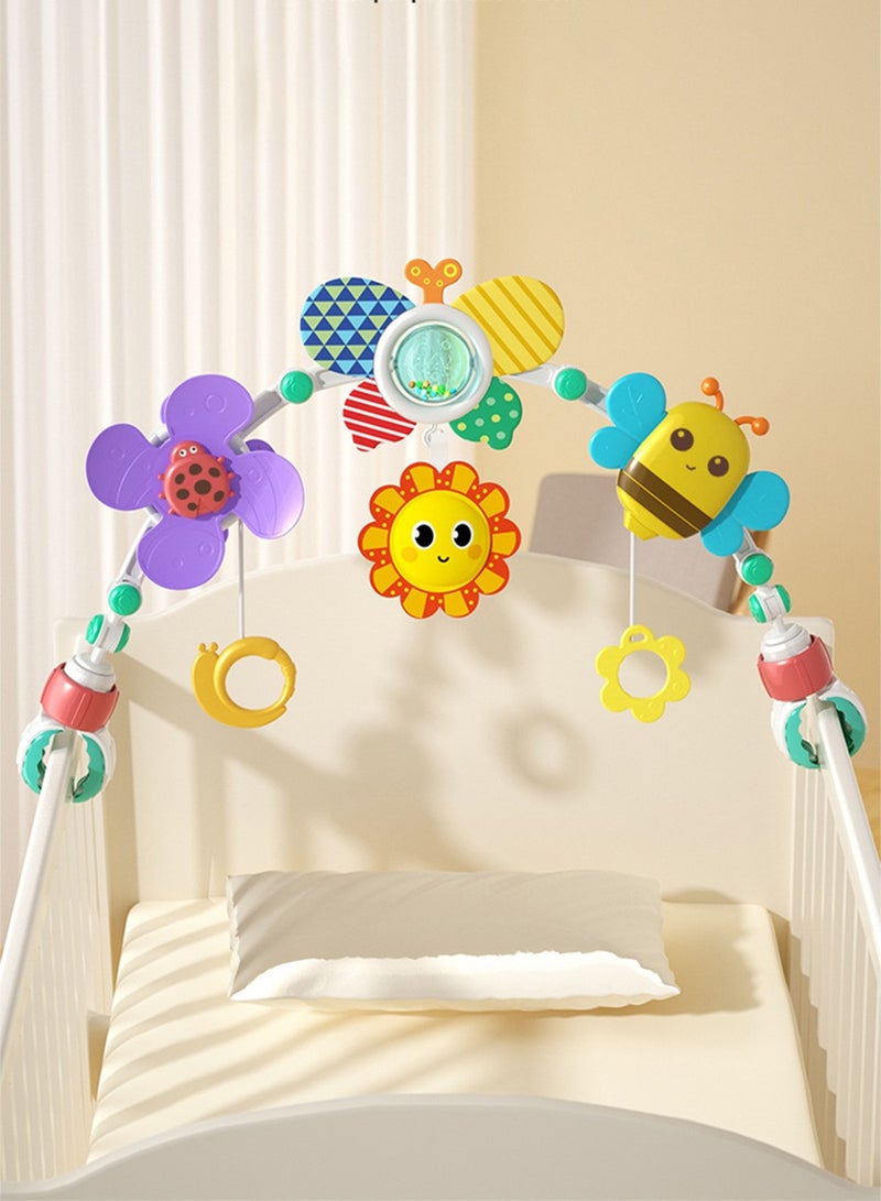 Arabest Musical Baby Stroller Arch Toys, Travel Car Seat Toys, Baby Play Arch Crib Accessory Toys, Mobile for Bassinet, Pram Activity Arch Bar Toys for Babies Infants  - Image 2