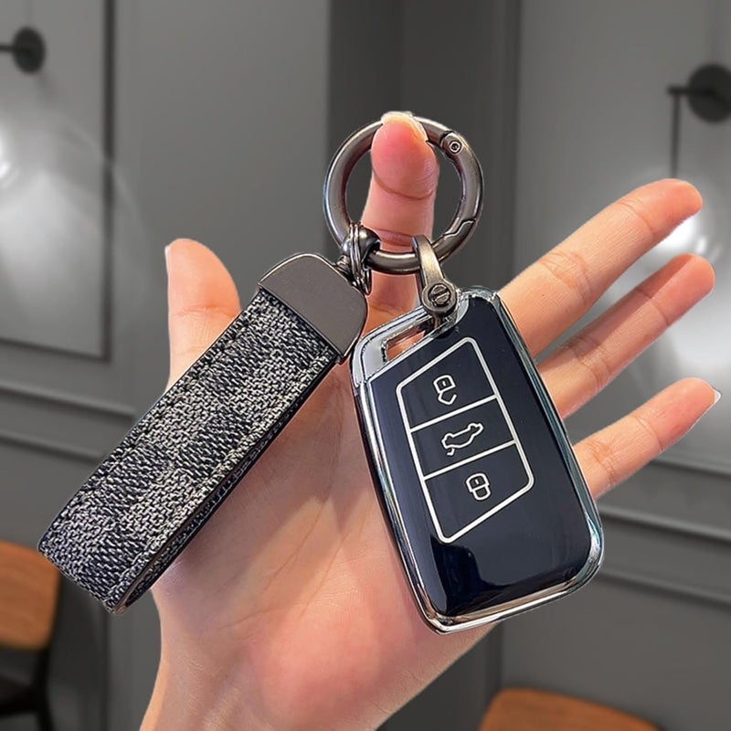 Funda para Llavero Compatible con Jetta MK7 Jetta GLI 2023-2024 2025 MK7 Taos 2024 2025 Accesorios para Taos 2024 Protección Completa Protector de Llaves de Coche - Image 4