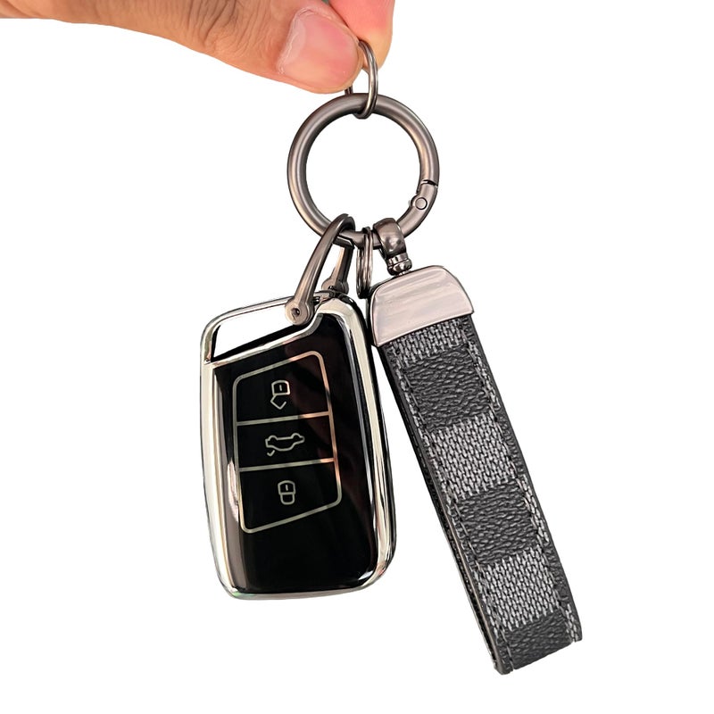 Funda para Llavero Compatible con Jetta MK7 Jetta GLI 2023-2024 2025 MK7 Taos 2024 2025 Accesorios para Taos 2024 Protección Completa Protector de Llaves de Coche - Image 1