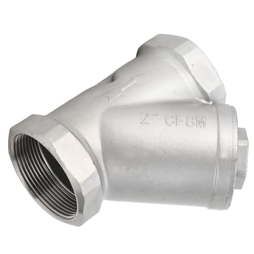 Yuecoom 2in Y Strainerindustrial plumbing Y strainers Valve Y Strainer DN50 Stainless Steel Y Type Strainer Filter Accessory for Water Oil Gas - Image 1