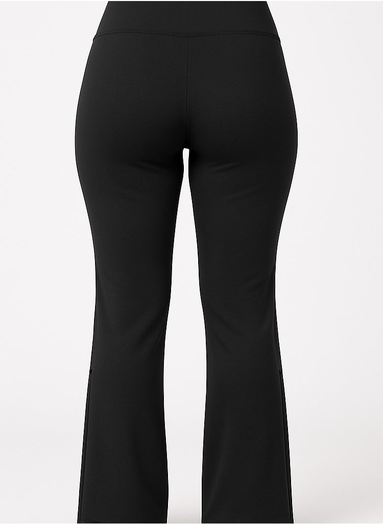 Soft Steps High waist Sportswear Leggings Pants Wide Leg Black Size L  - Image 2