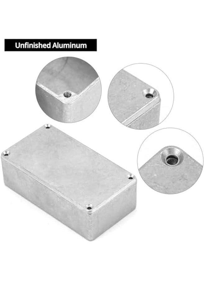 Arabest 125B/1590N1 Aluminium Stomp Box Enclosures, 122 x 66 x 39.5 mm, Unfinished DIY Guitar Pedal Cases with Screws and Rubber Mats, 3 Pcs  - Image 3
