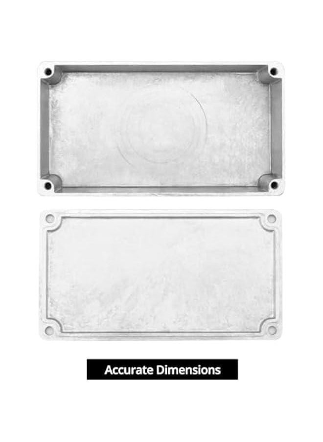 Arabest 125B/1590N1 Aluminium Stomp Box Enclosures, 122 x 66 x 39.5 mm, Unfinished DIY Guitar Pedal Cases with Screws and Rubber Mats, 3 Pcs  - Image 4