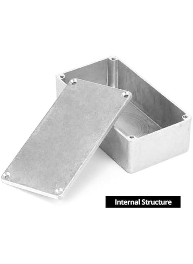 Arabest 125B/1590N1 Aluminium Stomp Box Enclosures, 122 x 66 x 39.5 mm, Unfinished DIY Guitar Pedal Cases with Screws and Rubber Mats, 3 Pcs  - Image 5