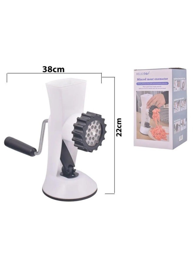 Multifunctional Manual Meat Grinder White  - Image 2