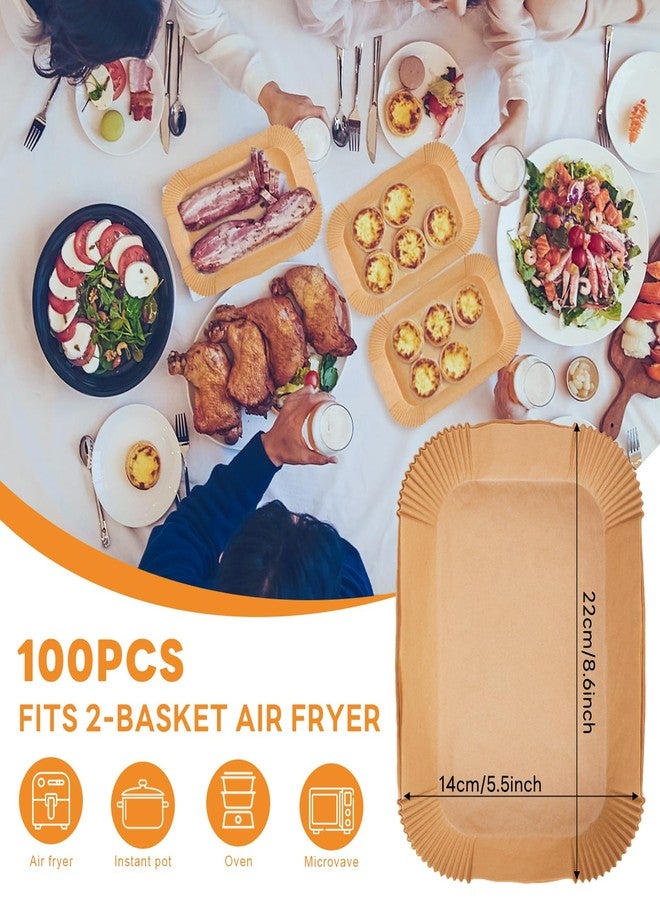 Fondpen Air Fryer Disposable Paper Liners for Ninja Dual Airfryer, Non-Stick Parchment Paper Rectangular, Air Fryer Accessories, Oil Proof, Water Proof, Paper Liner for Microwave Oven (100PCS, 8.6in x 5.5in） - Image 4