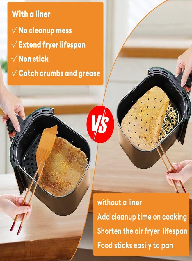 Fondpen Air Fryer Disposable Paper Liners for Ninja Dual Airfryer, Non-Stick Parchment Paper Rectangular, Air Fryer Accessories, Oil Proof, Water Proof, Paper Liner for Microwave Oven (100PCS, 8.6in x 5.5in） - Image 5