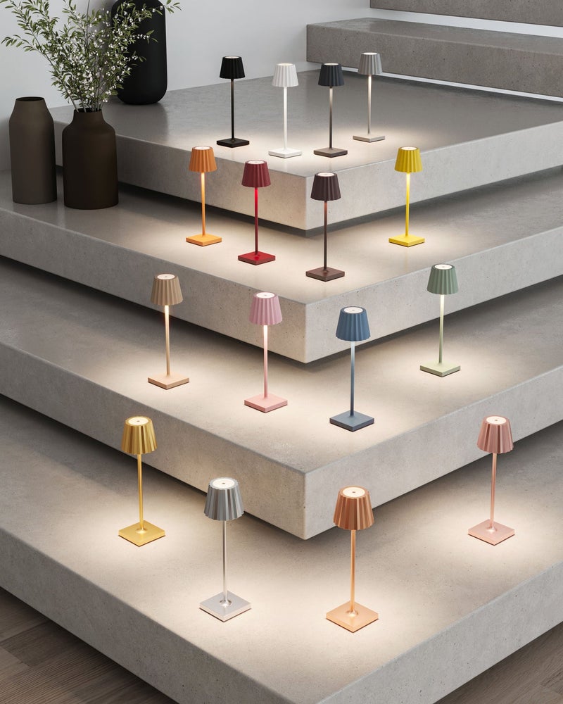 Sompex Troll Nano Table Lamp (Glossy finish) | Indoor & Outdoor | 2 light colours | Stepless touch dimmer | 1.6W LED Battery Operated | Aluminium | 54 (splash and dust proof) 10 x 21 cm - Silver - Image 4