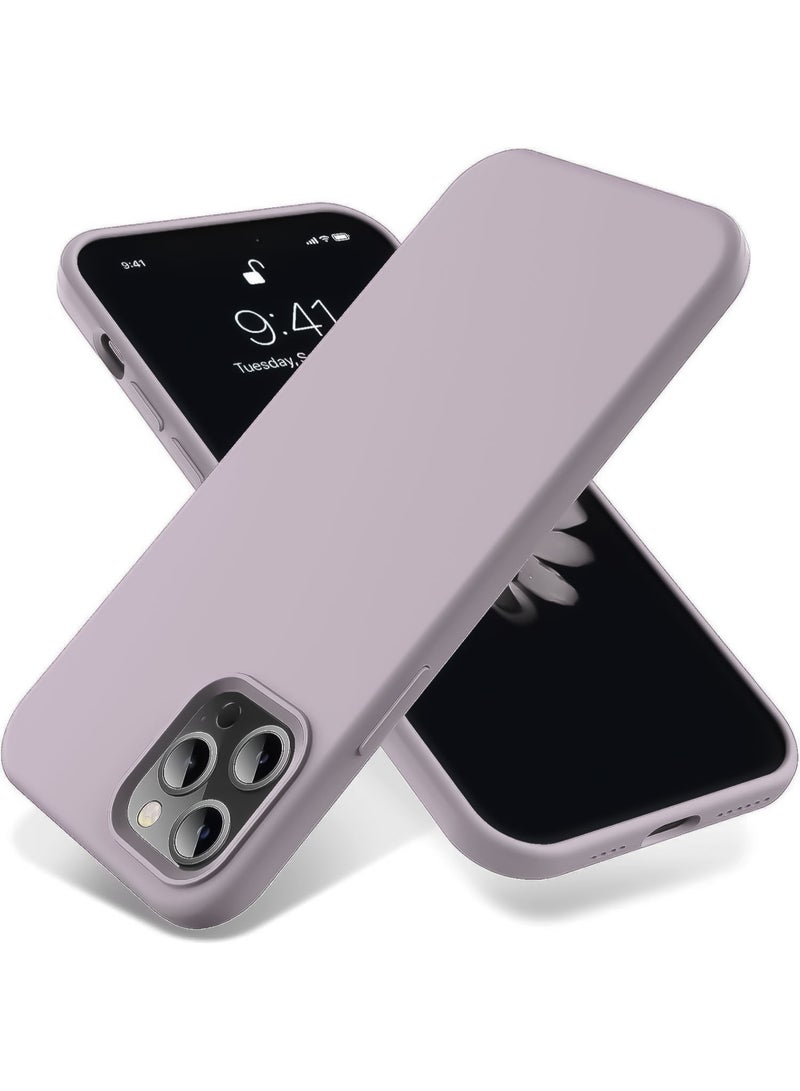 جراب سيليكون رفيع مقاوم للصدمات لهاتف iPhone 15 Pro Max (وردي رملي)