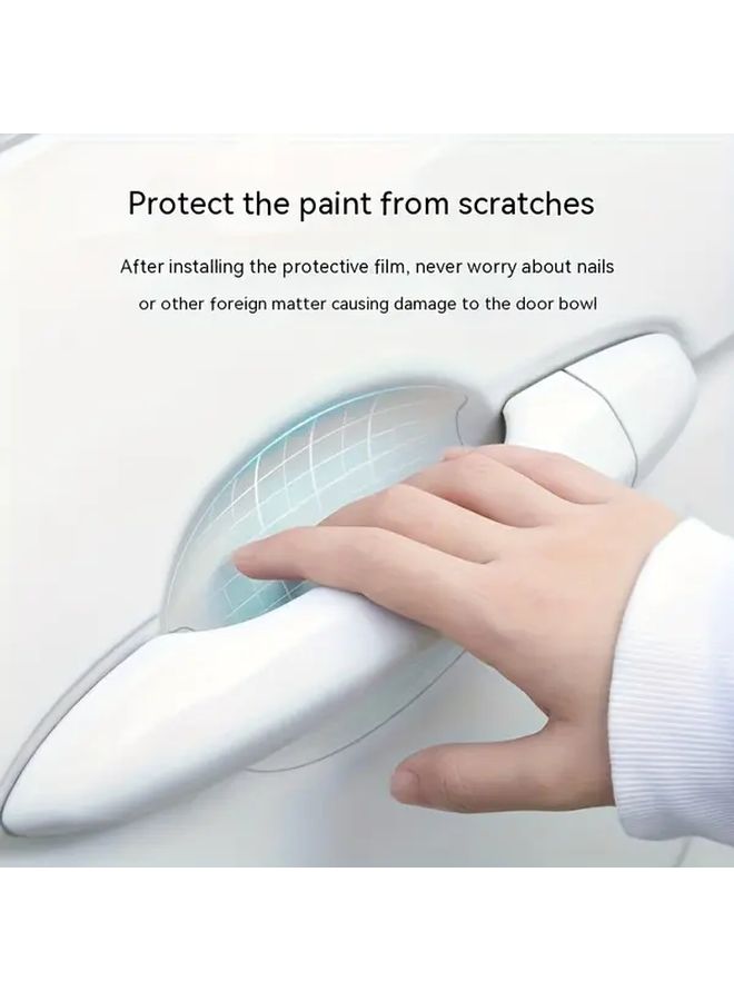 4 Pcs Car Door Handle Protective Film Scratch Resistant Durable Waterproof - Image 3