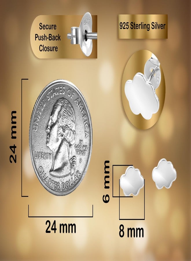 ايرافيدا أقراط AeraVida Dreamy Little Cloud Puff من الفضة الإسترليني عيار 925 للنساء - Image 3