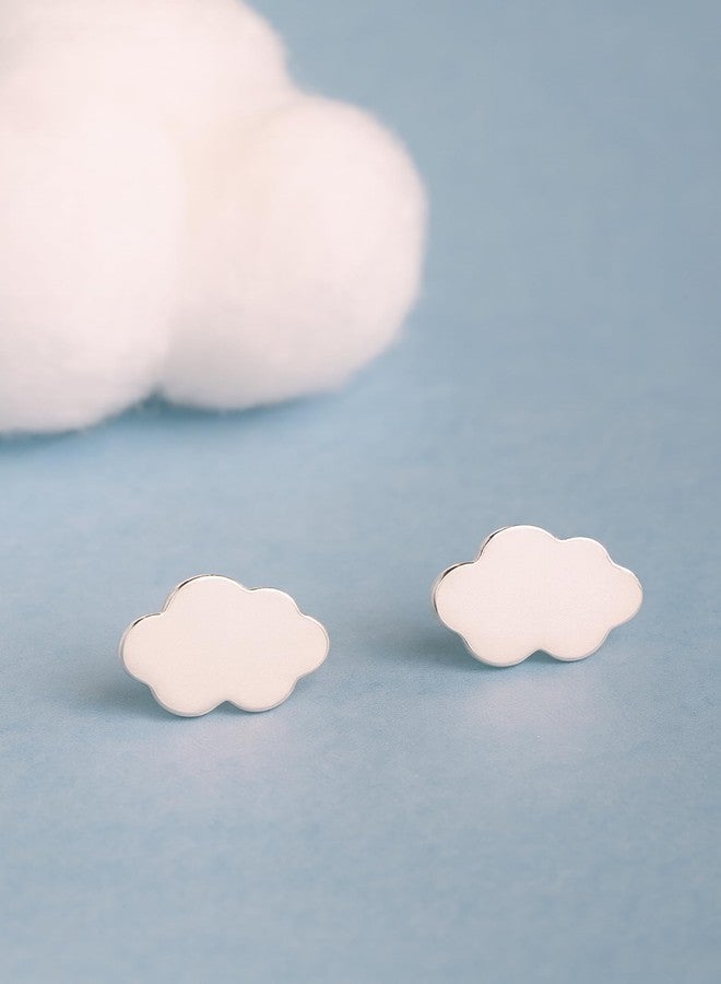 ايرافيدا أقراط AeraVida Dreamy Little Cloud Puff من الفضة الإسترليني عيار 925 للنساء - Image 4