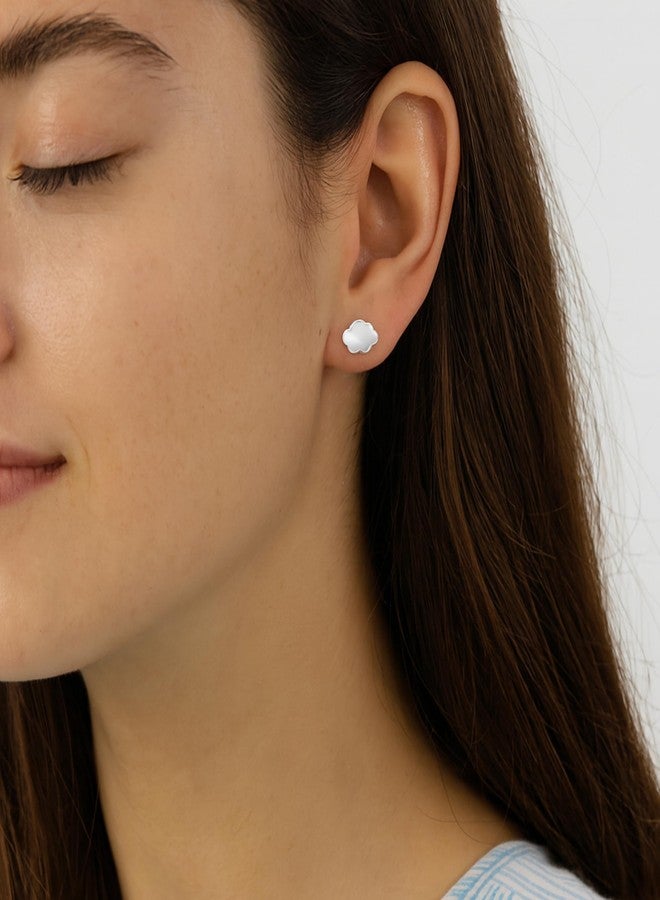 ايرافيدا أقراط AeraVida Dreamy Little Cloud Puff من الفضة الإسترليني عيار 925 للنساء - Image 2