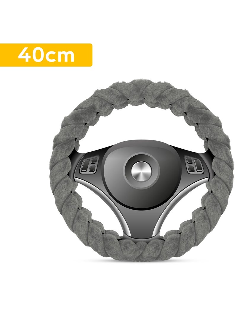 Agc - AGC Grey Premium Large Steering Wheel Cover – 40cm, Soft and Anti-Slip ST-10185 - Image 1