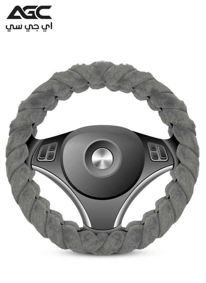 Agc - AGC Grey Premium Large Steering Wheel Cover – 40cm, Soft and Anti-Slip ST-10185 - Image 1