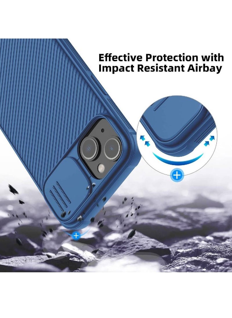 Nillkin iPhone 14 CamShield Silky Liquid Silicone Protection Case Blue  - Image 3