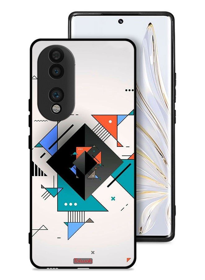 Tolwak Honor 70 Protective Case Cover Square And Triangle Shapes Abstract Pattern - Image 1