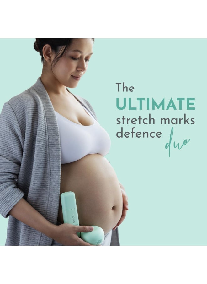 Orimii Happy Belly Stretch Mark Defence Regime For New & Expecting Mothers | Bump Body Butter & Belly Oil Combo For Hydration & Moisturization | Essential Combo For New Moms  - Image 2